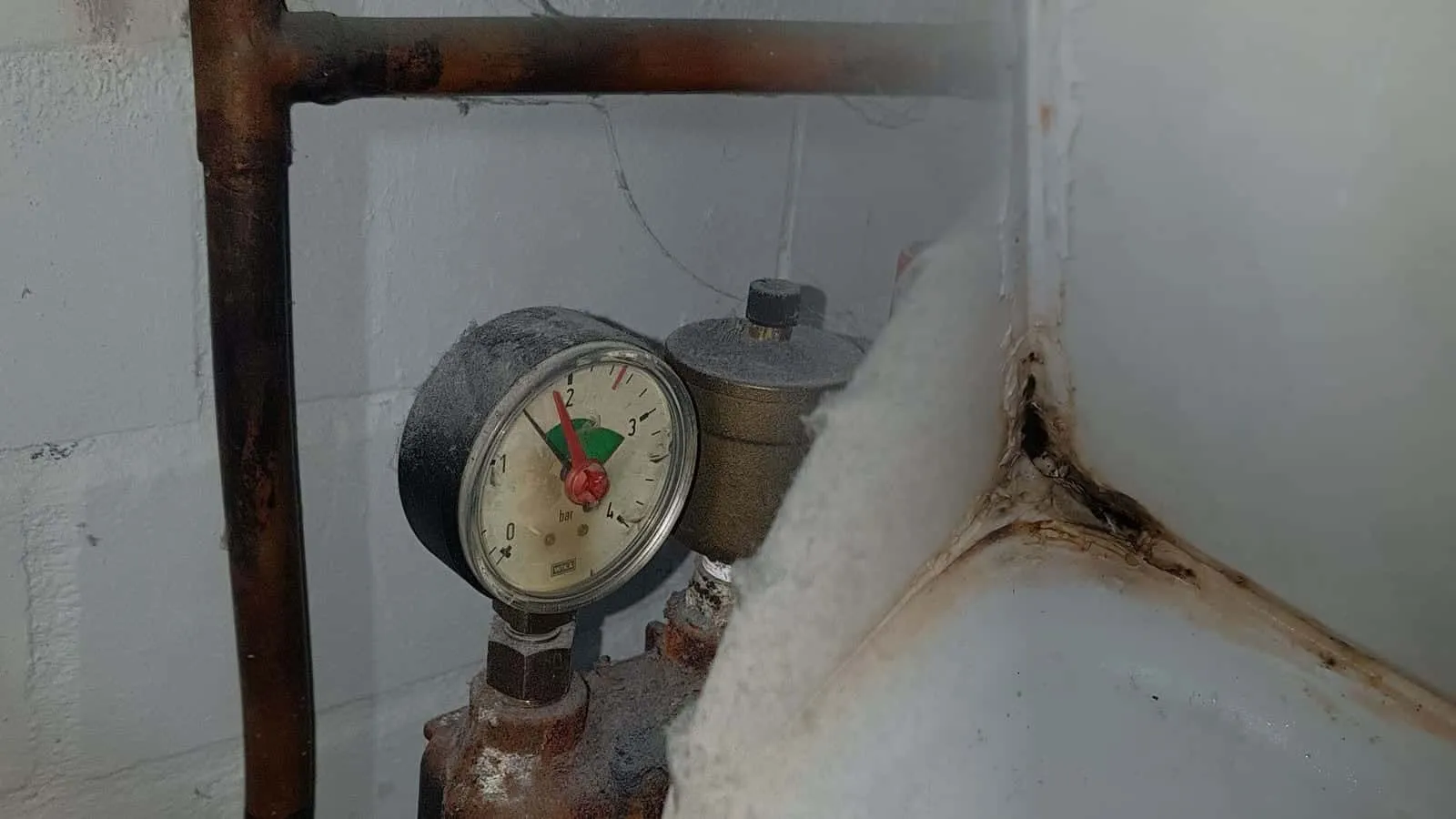 Duschecke mit schwarzem Schimmel in der Silikonfuge